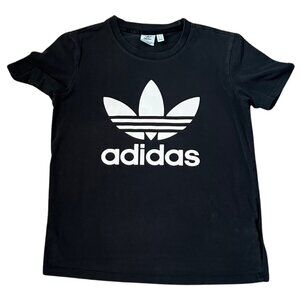 Adidas T-Shirt Women’s S Black Trefoil Logo Athletic Originals Casual